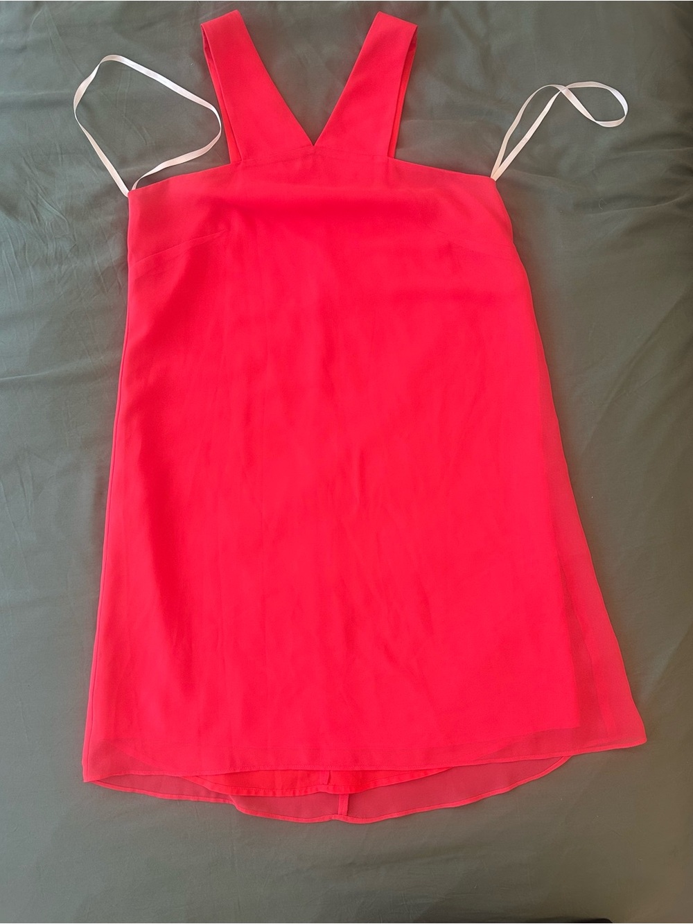 BCBGeneration Vibrant Red V-Neck Slip Dress